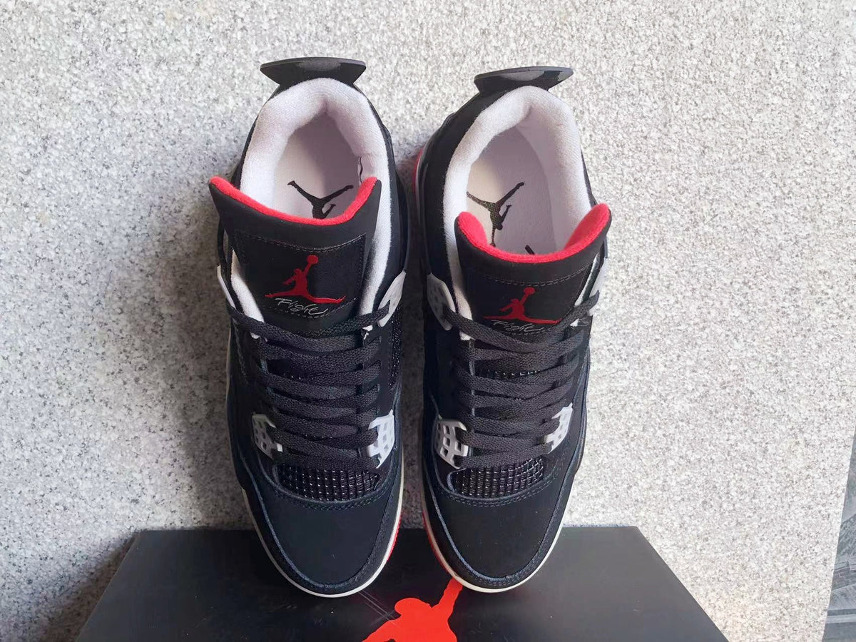 Jordan 4 High-Top Sneakers in Black Grey Red - product image from the listing.