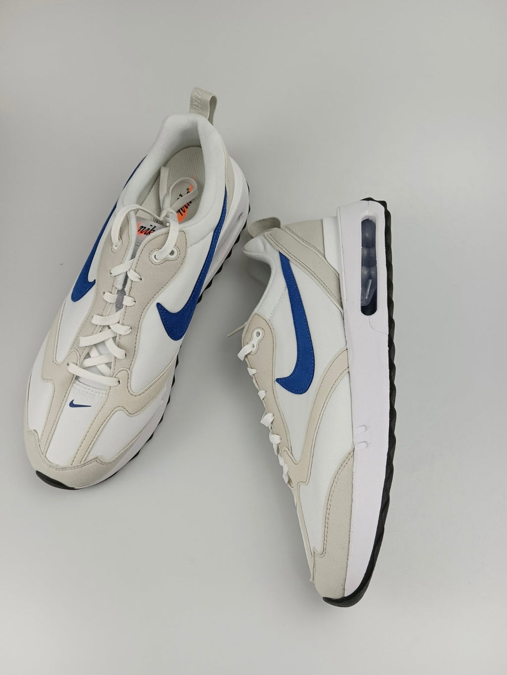 Nike Air Max Dawn Sneakers in White Blue DJ3624-100 - product image from the listing.