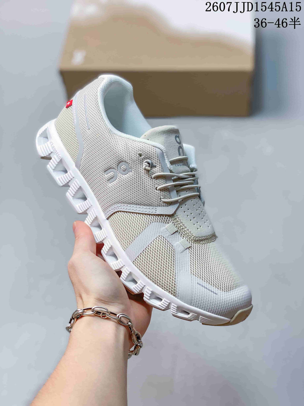 On CloudTilt White Mesh Sneakers for Running - product image from the listing.
