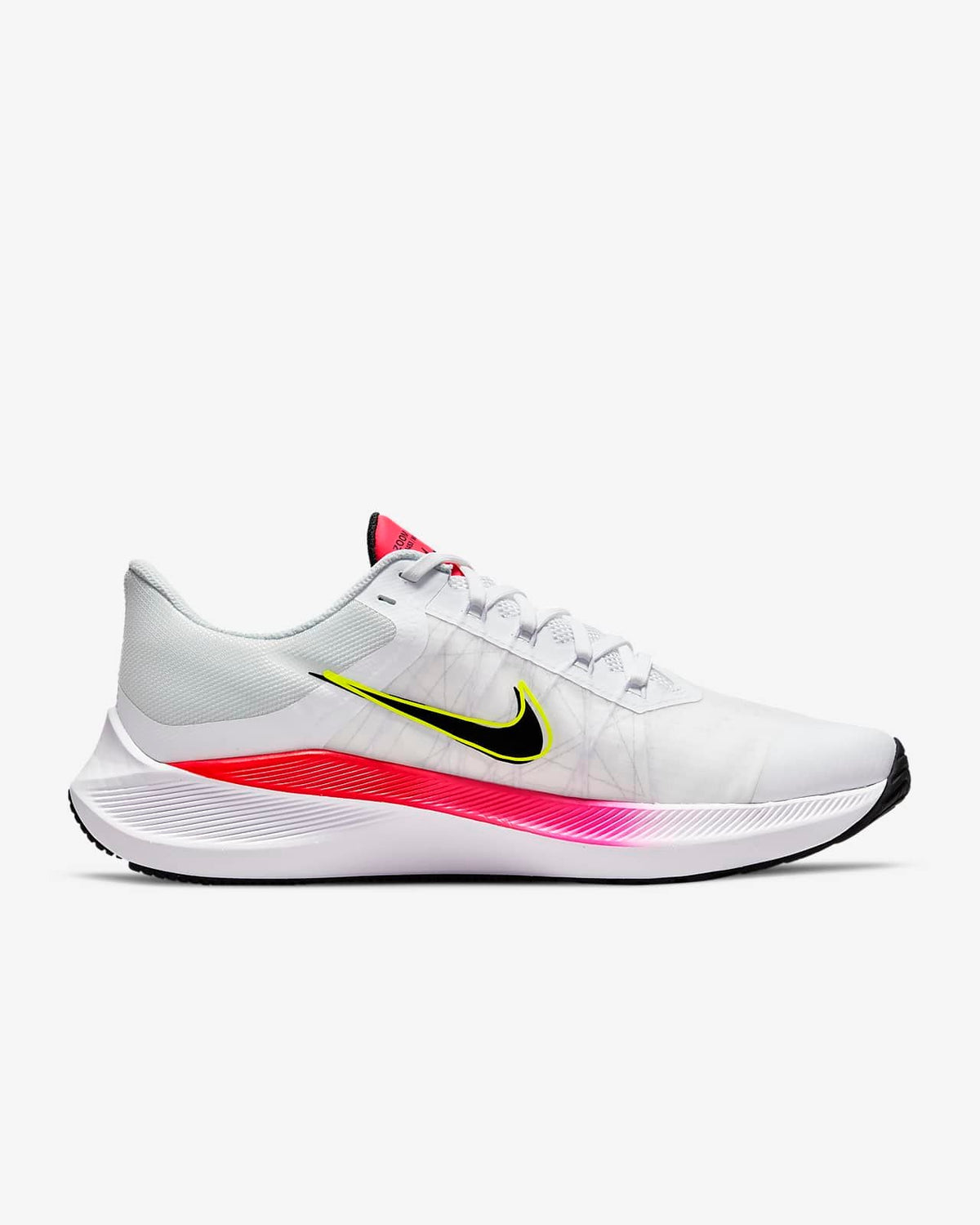 Nike Zoom Winflo 8 Running Shoes in White Pink CW3419-100 - product image from the listing.