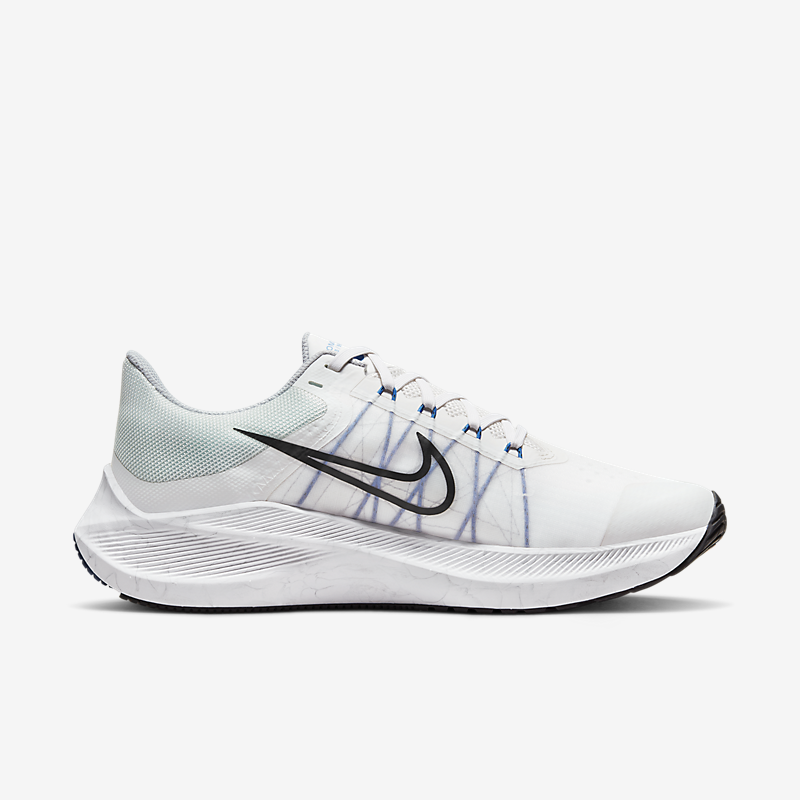 Nike Zoom Winflo 7 Running Shoes in White Blue CW3419-008 - product image from the listing.