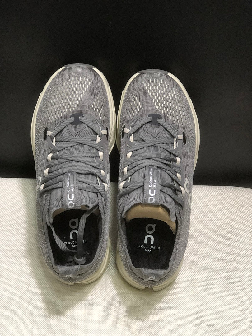 On Cloudsurfer Max Running Shoes, Asphalt in Gray - product image from the listing.