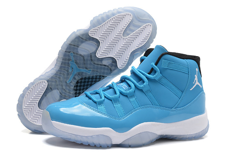 Blue and White Air Jordan 11 High Sneakers - product image from the listing.