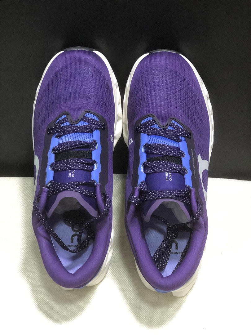 On Cloudmonster 3 Running Shoes, in Blue and Purple - product image from the listing.