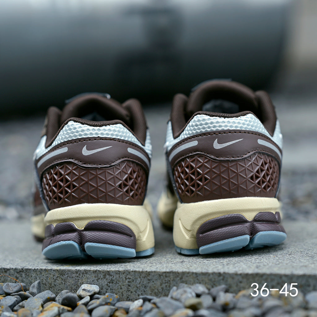 Brown and Blue Nike Air Zoom Vomero 5 Sneakers - product image from the listing.