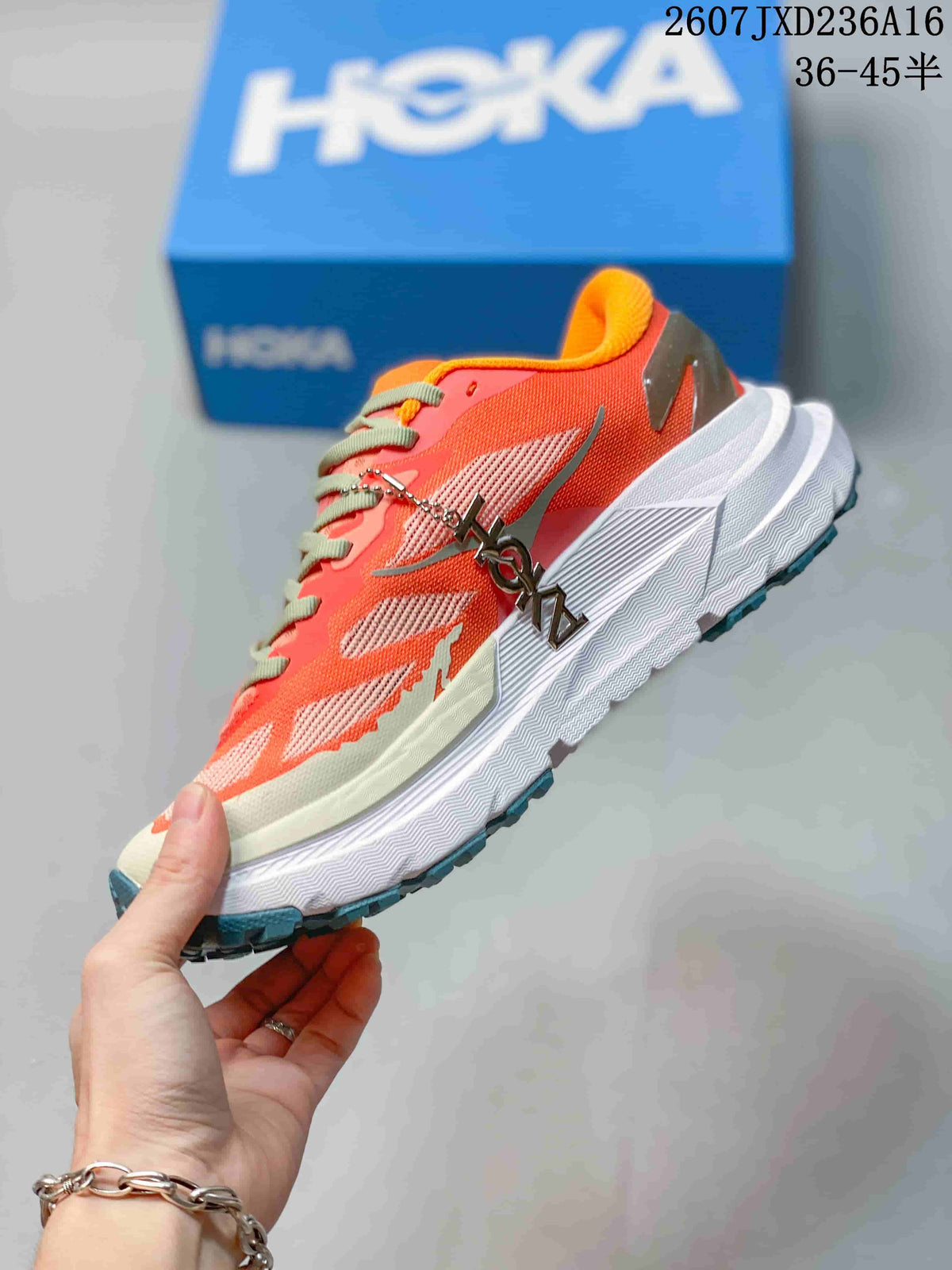 Hoka MAFATE X Trail Running Shoes in Coral - product image from the listing.