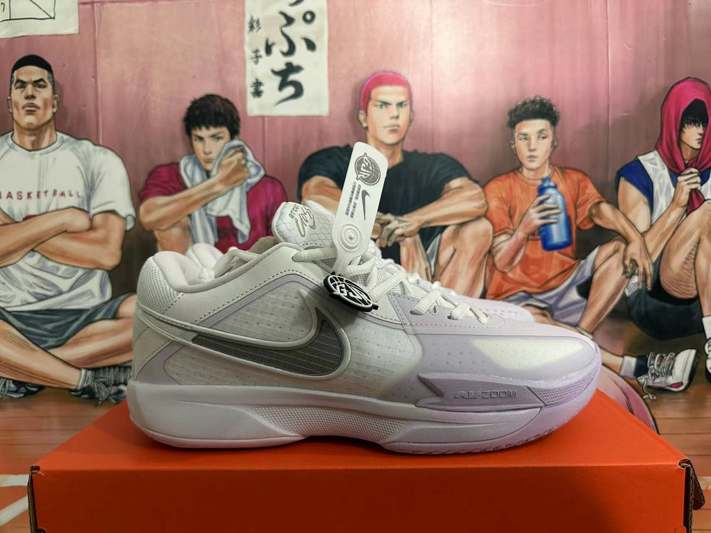White and Purple Nike Basketball Shoes - product image from the listing.