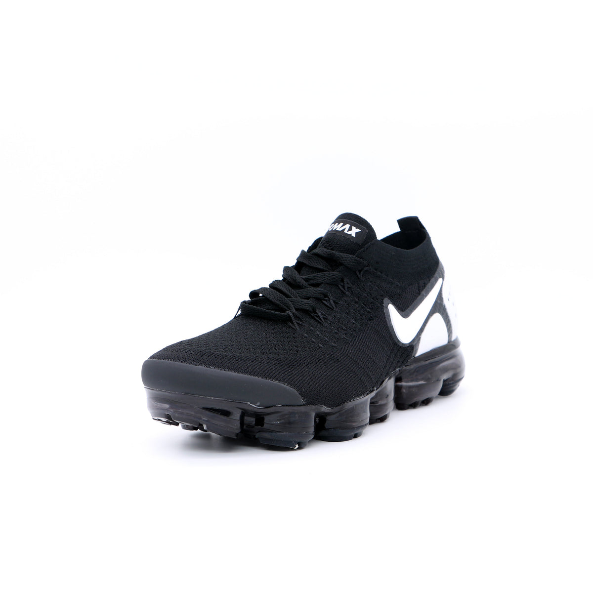 Nike Air VaporMax 2018 Sneakers in Black White Knit 942842-010 - product image from the listing.