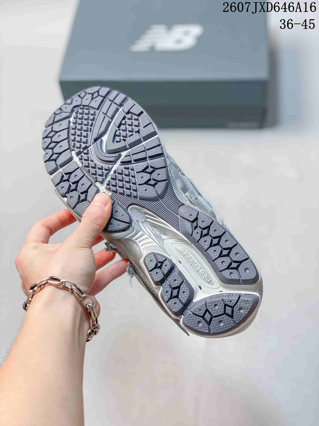 New Balance 1906A Low-Top Sneakers in Gray White 07JXD646A16 - product image from the listing.