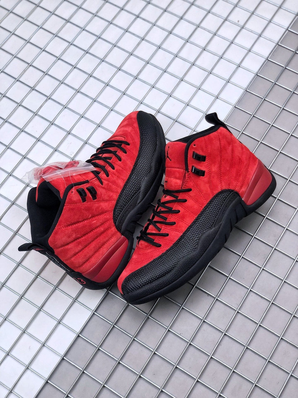 Air Jordan 12 Reverse Flu Game Red Black CT8013-602 - product image from the listing.