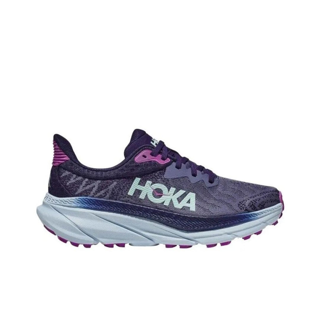 HOKA Challenger 7 Trail Running Shoes in Purple - product image from the listing.