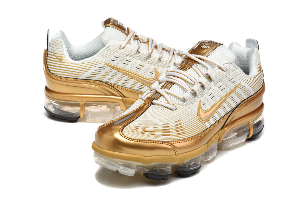 Nike Air VaporMax 360 in White Metallic Gold Black CK9670-101 - product image from the listing.
