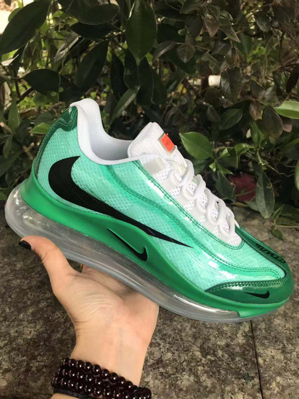 Nike Air Max 720 Sneakers in Green and White - product image from the listing.