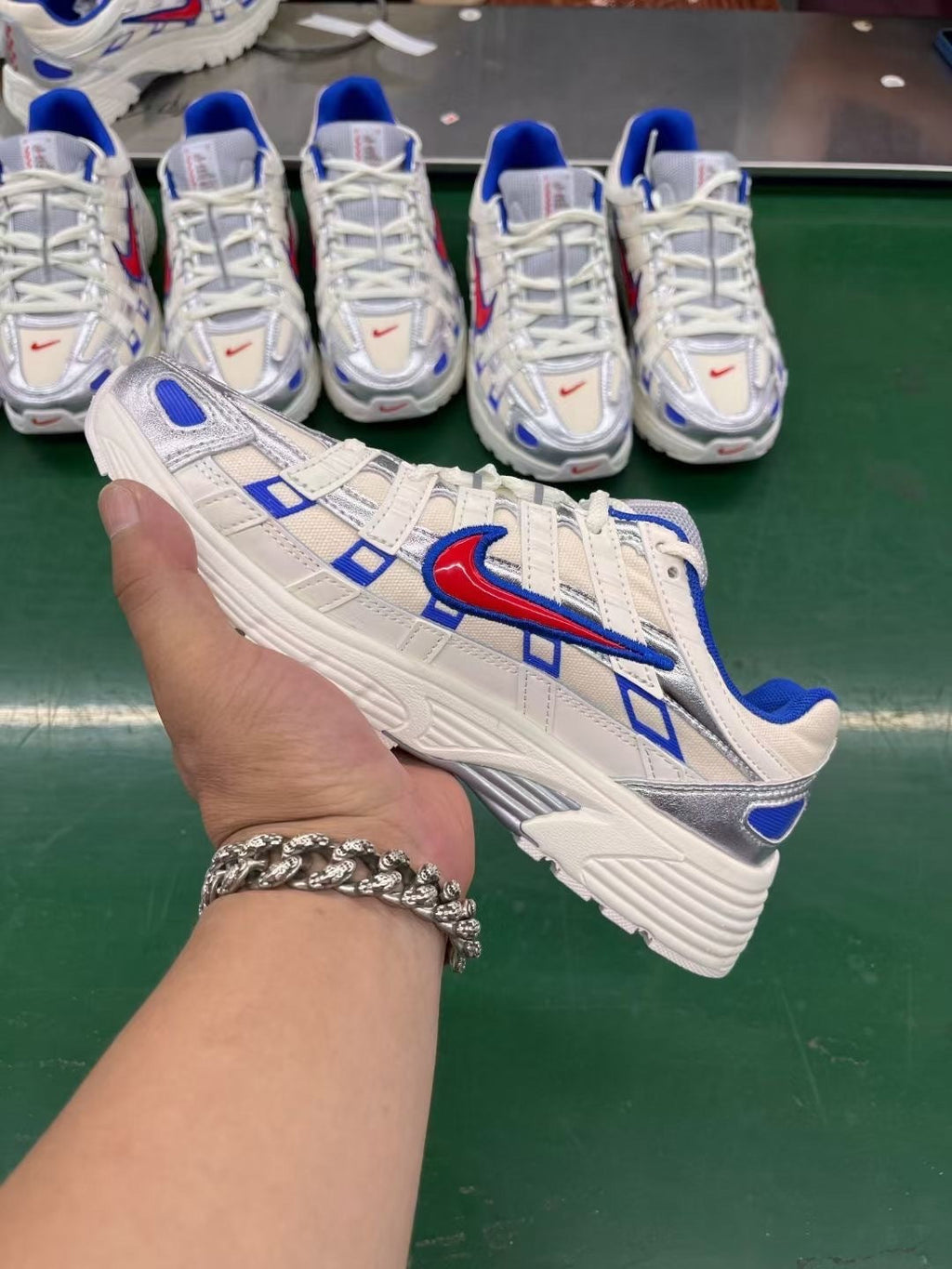 Nike P-6000 Sneakers in White Blue CJ7789-162 - product image from the listing.