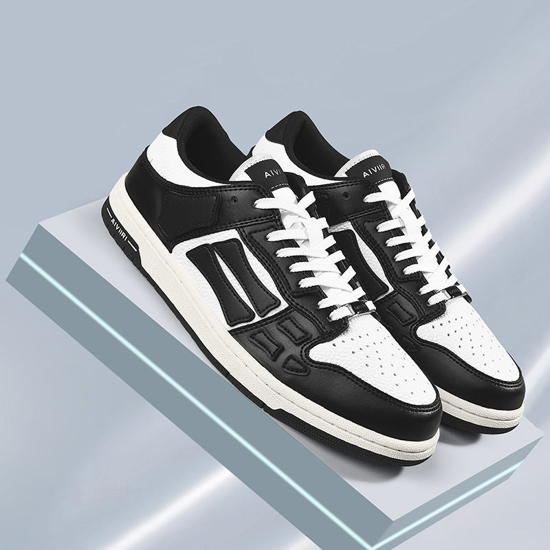 Aiviri Low-Top Sneakers in Black and White FS003-004 - product image from the listing.