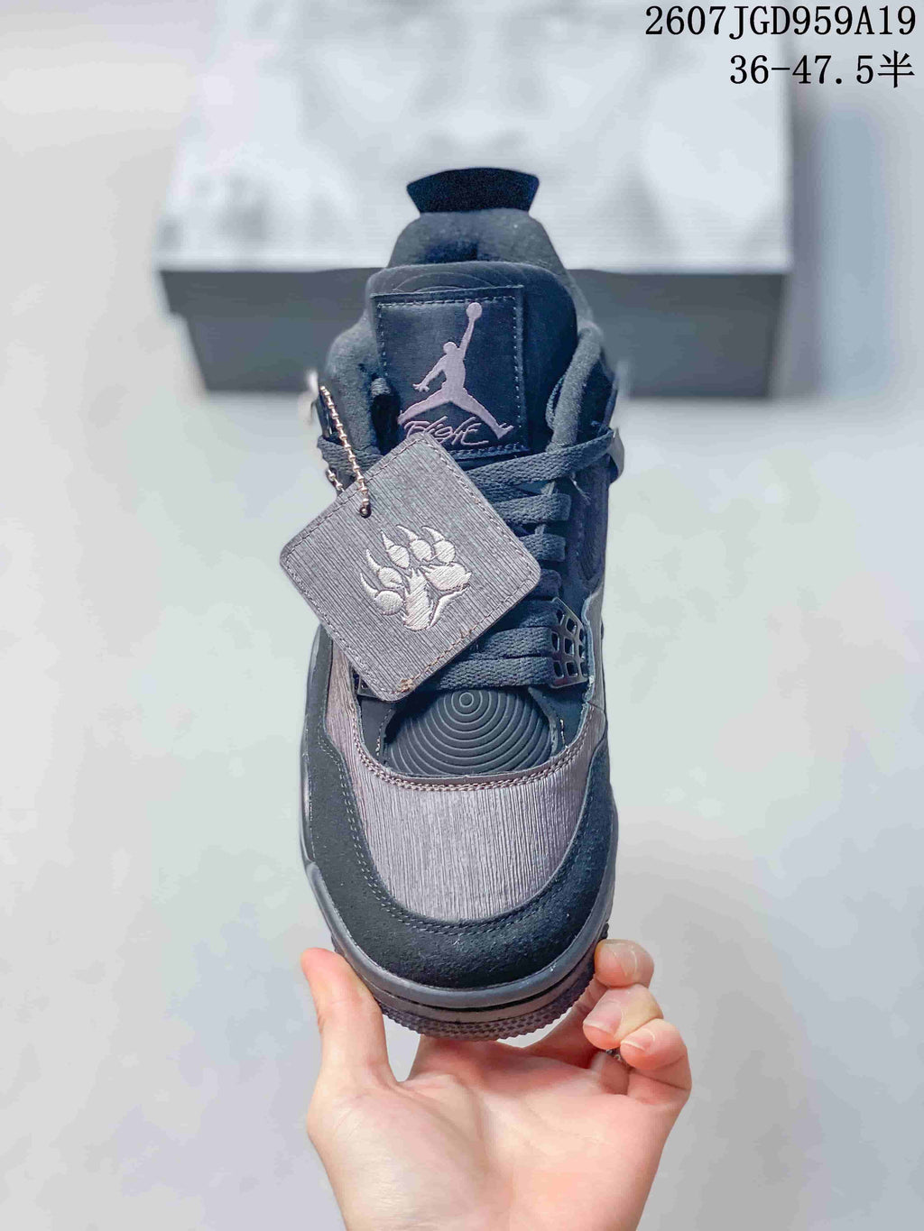 Air Jordan 4 Retro Dark Gray Sneakers JA8136 - product image from the listing.