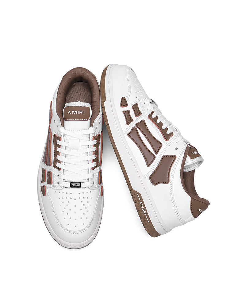 AIVIRI MFS003-126 Low-Top Sneakers in White and Brown - product image from the listing.