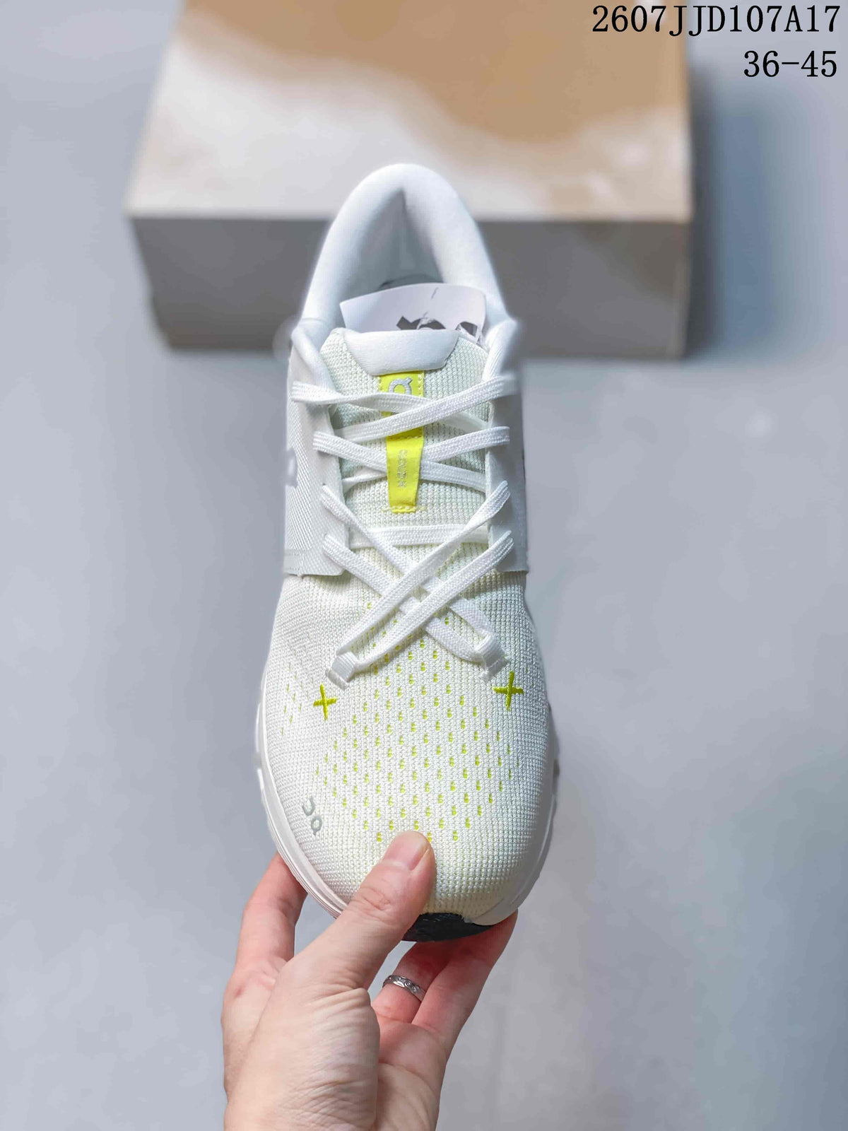 On Running Cloud X 4 AD Sneakers in White Lime 2607JJD107A17 - product image from the listing.