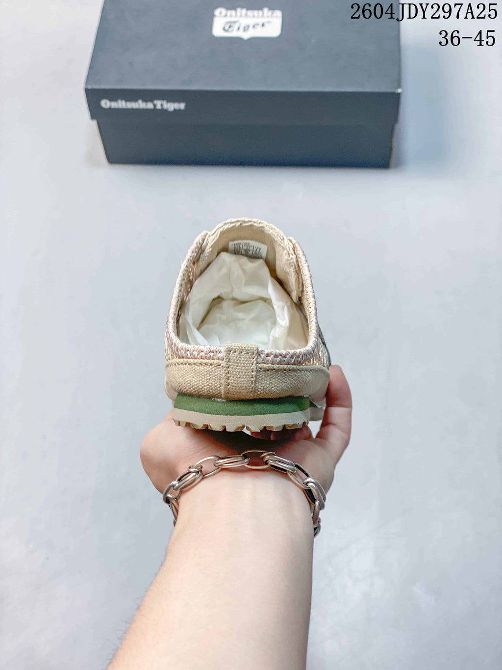 Onitsuka Tiger Mexico 66 Sabot in Beige Green 2604JDY297A25 - product image from the listing.