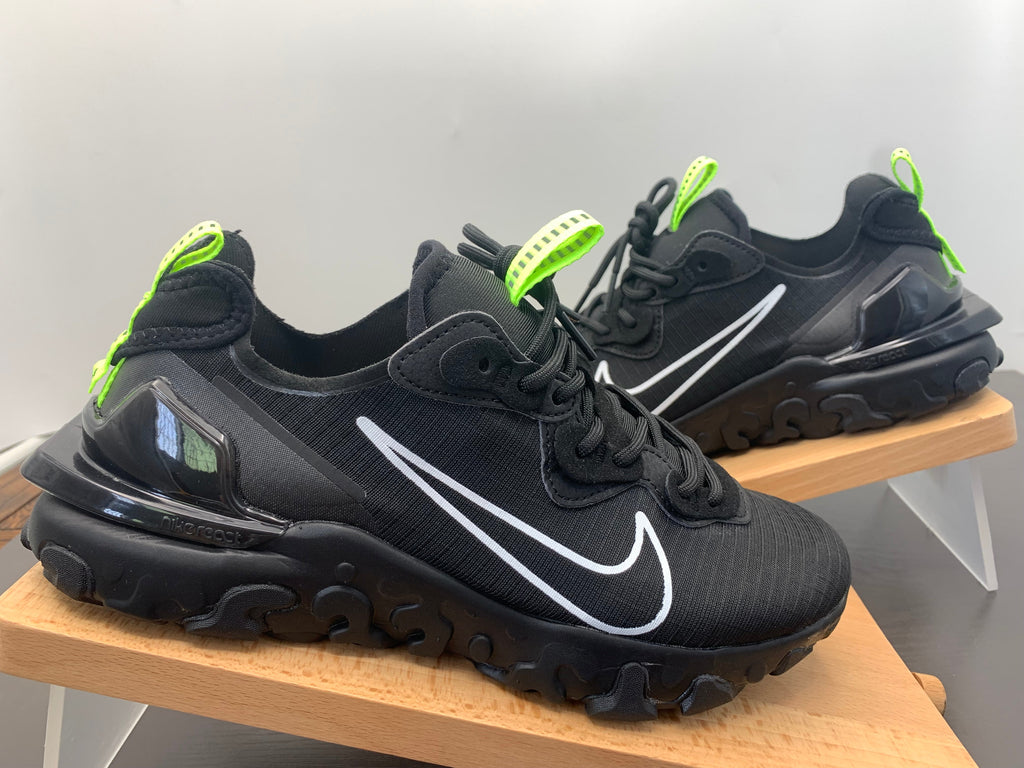 Nike React Vision Sneakers in Black White Volt - product image from the listing.
