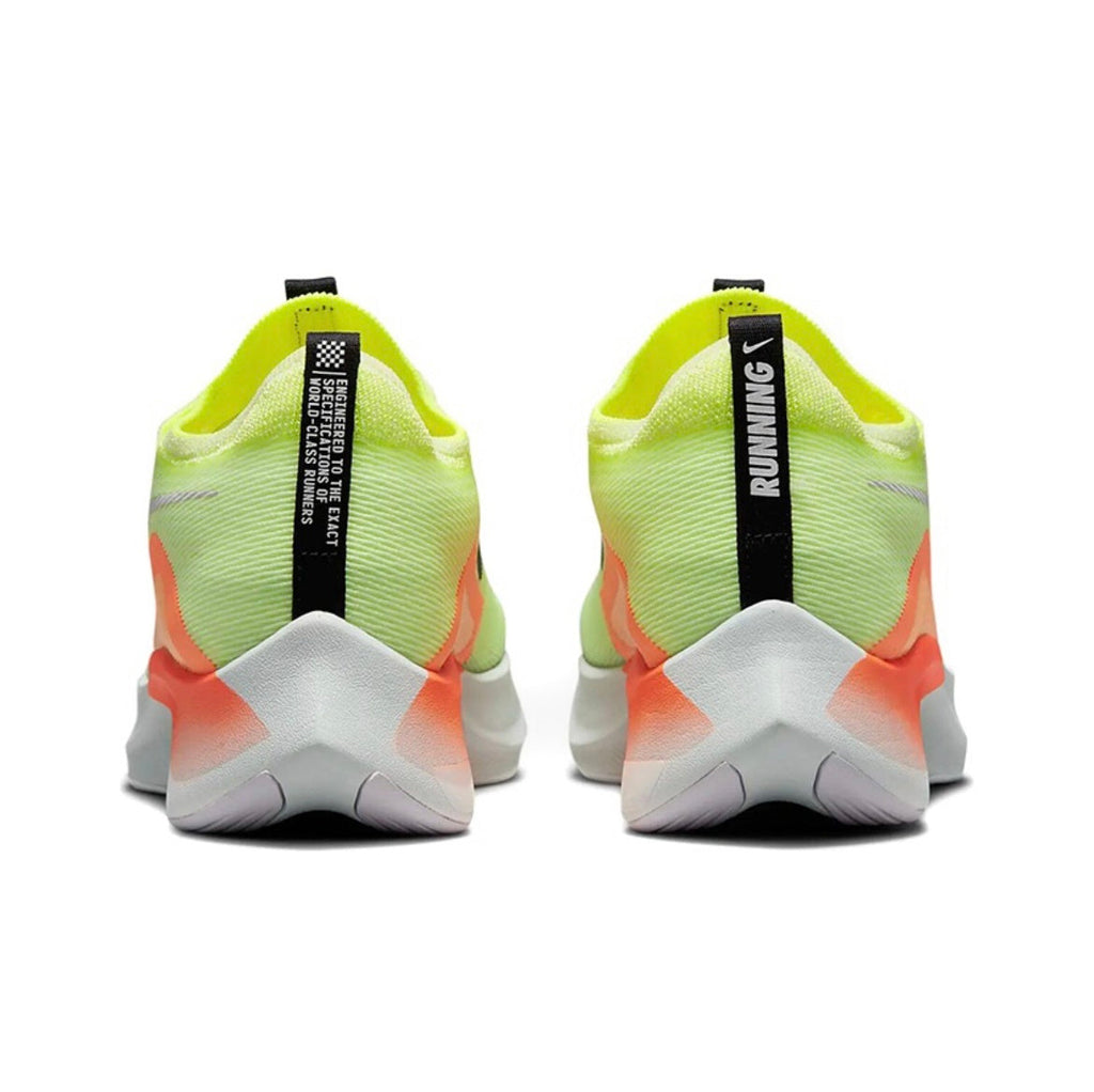 Nike Zoom Fly 4 Running Shoes, in Volt and Orange CT2392-700 - product image from the listing.