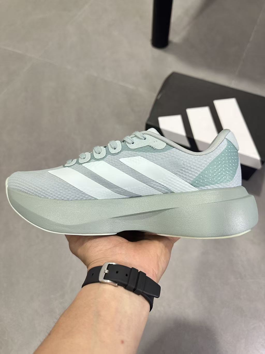 Adidas Lightstrike Pro Running Shoes, in Pale Green - product image from the listing.
