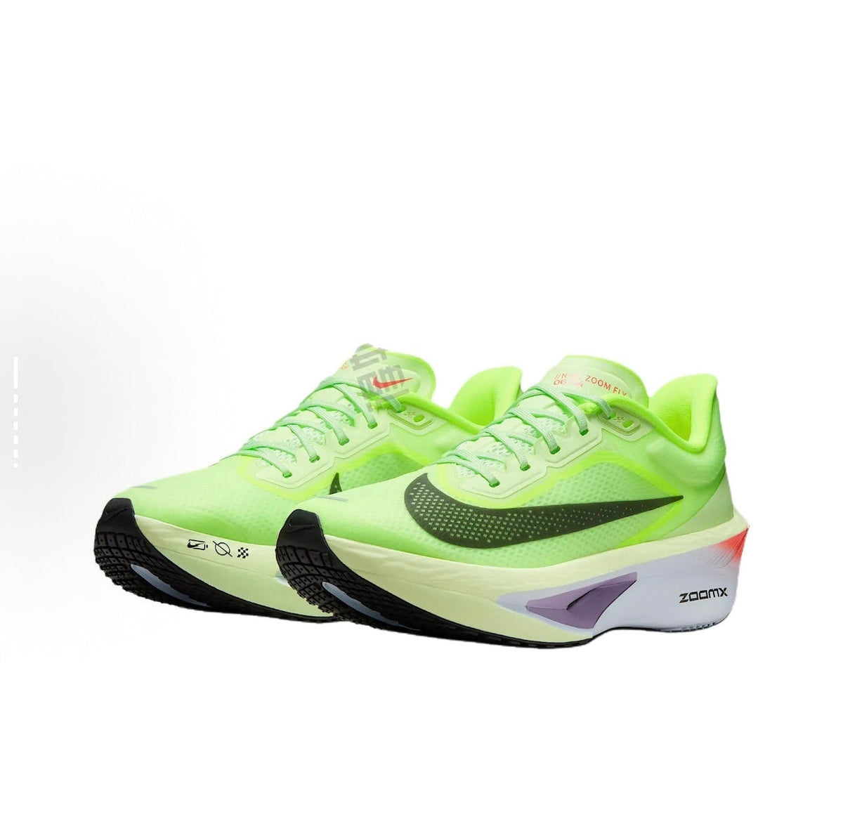 Volt Green and Black Nike Zoom Fly Running Shoes - product image from the listing.
