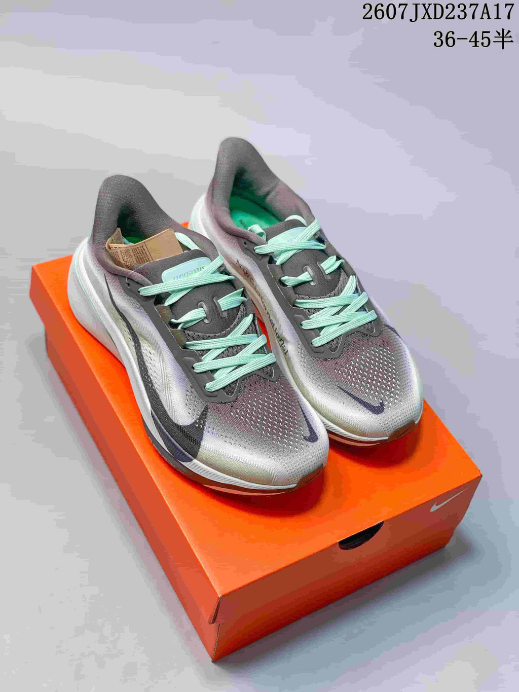 Nike Air Zoom Pegasus 42 Running Shoes in Gray Mint JXD237A17 - product image from the listing.