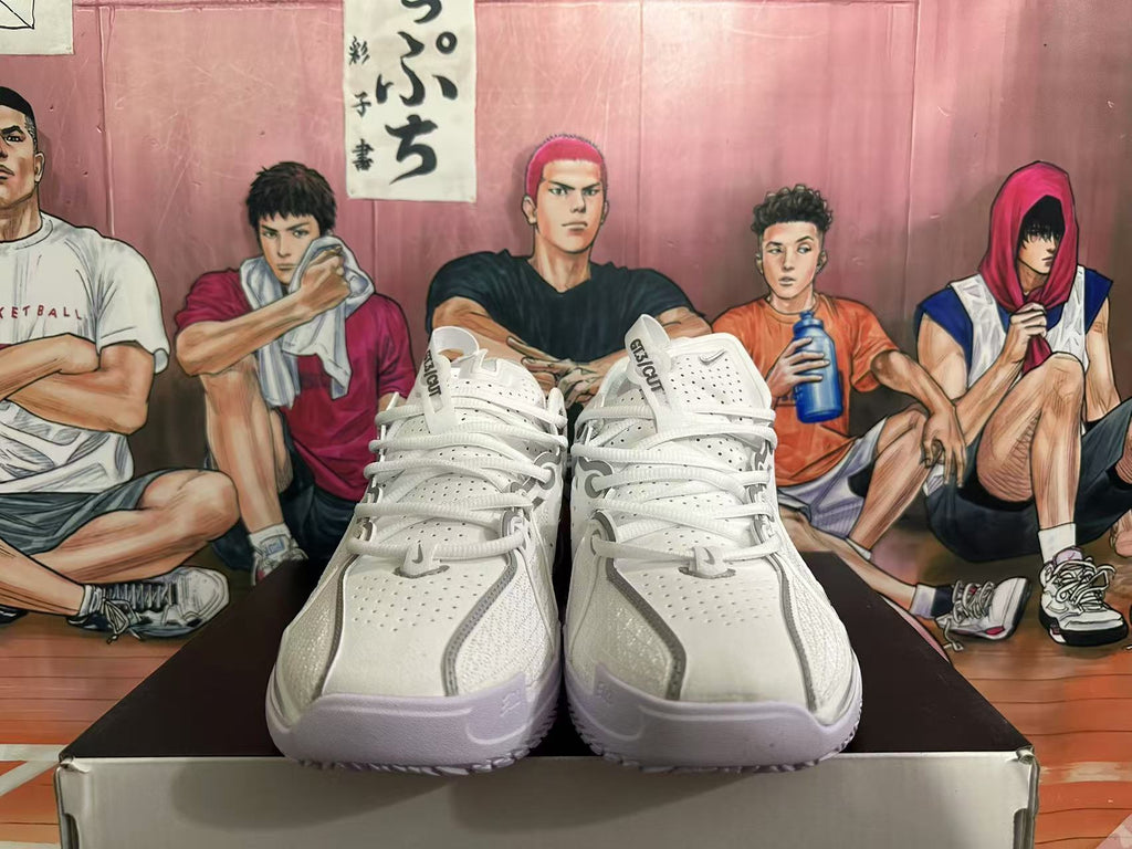 White and Silver Nike GT Cut 3 Basketball Shoes - product image from the listing.