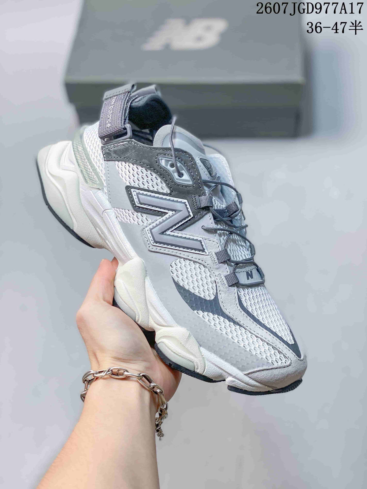 New Balance 9060 Grey White Mule Trainers - product image from the listing.