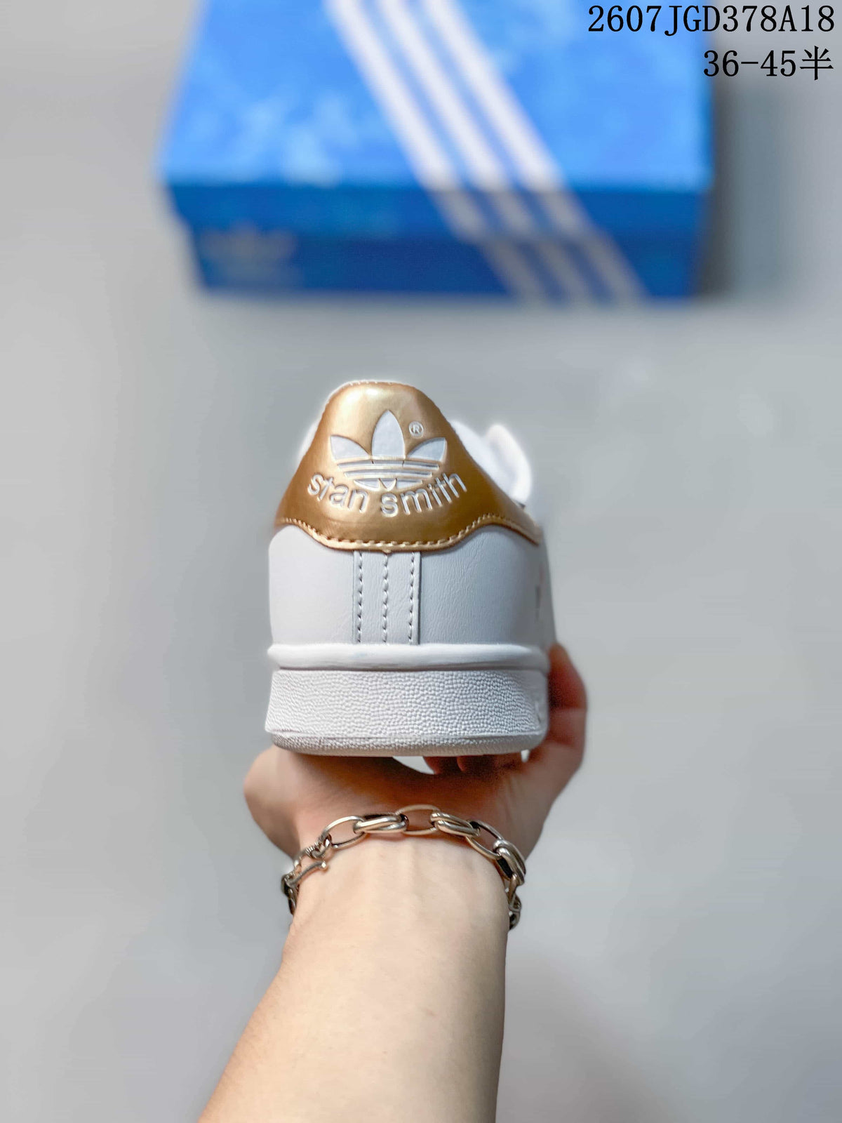 Adidas Stan Smith Sneakers in White Gold 711280WYQ - product image from the listing.