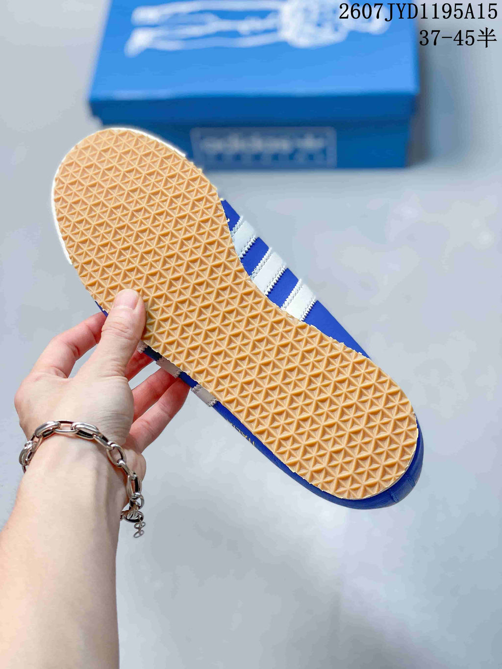 adidas C.P. Company Italia SPZL Sneakers in Blue Leather - product image from the listing.
