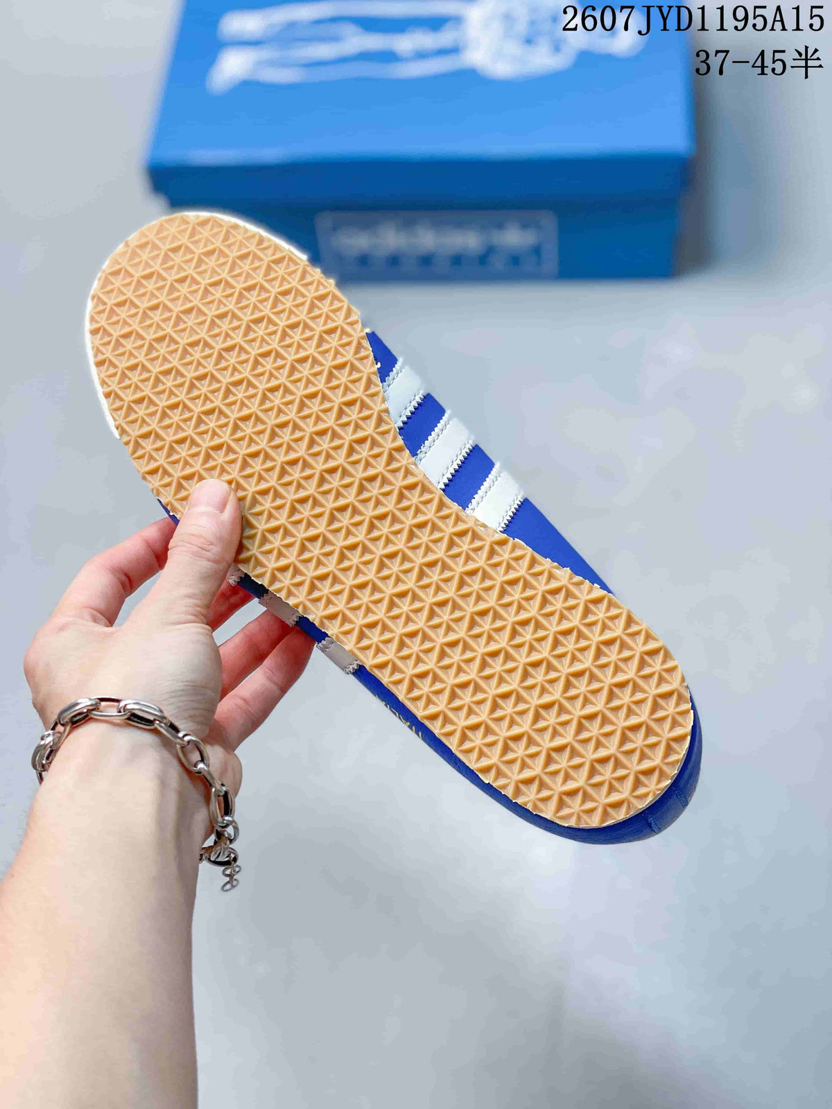 adidas C.P. Company Italia SPZL Sneakers in Blue Leather - product image from the listing.
