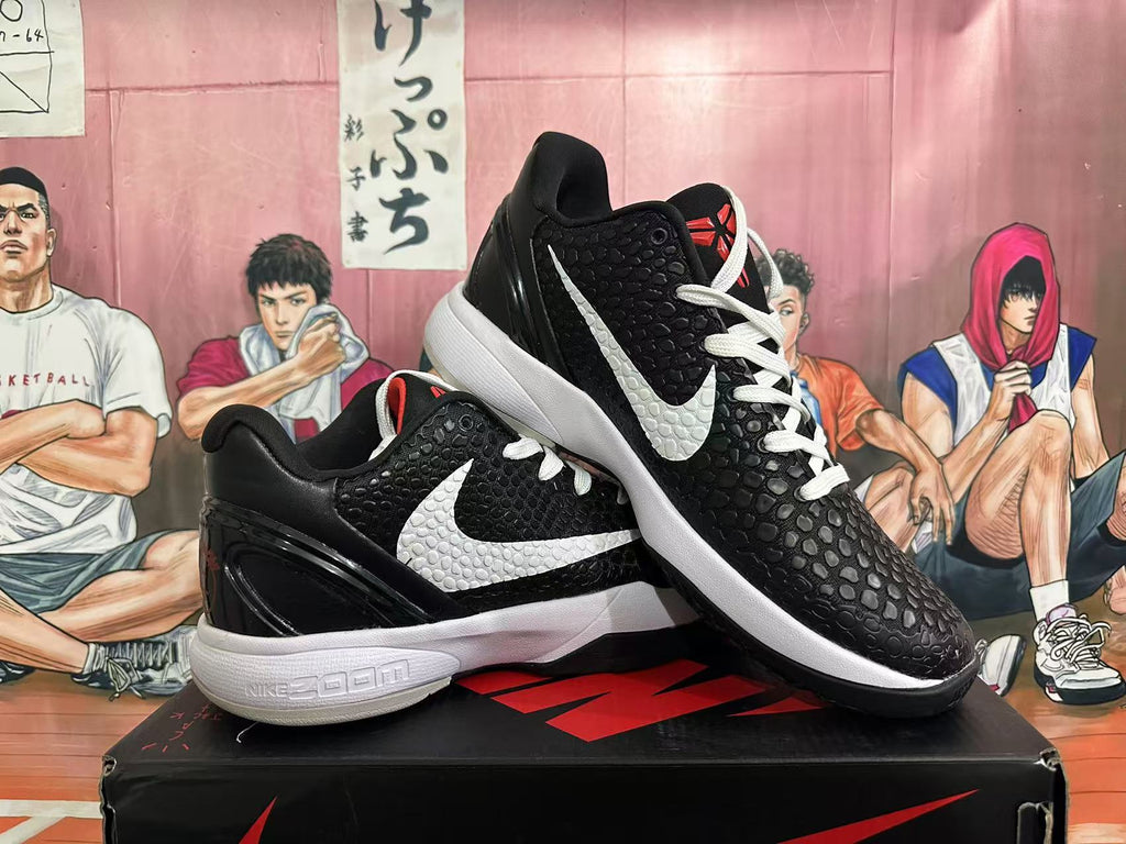 Nike Zoom Basketball Sneakers in Black White Red - product image from the listing.