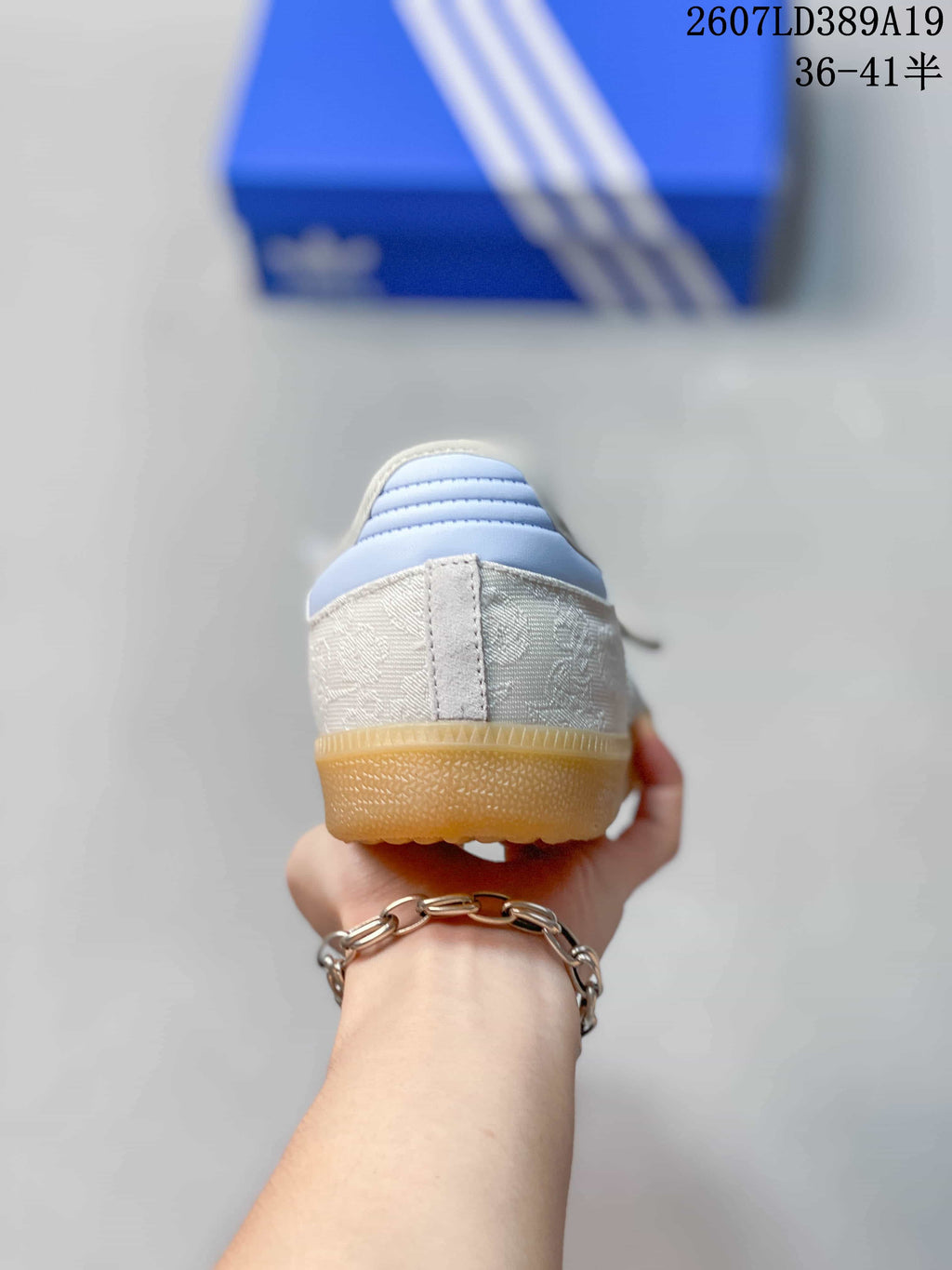 adidas Originals Samba Jane Mary Jane Sneakers in White 2607LD389A19 - product image from the listing.