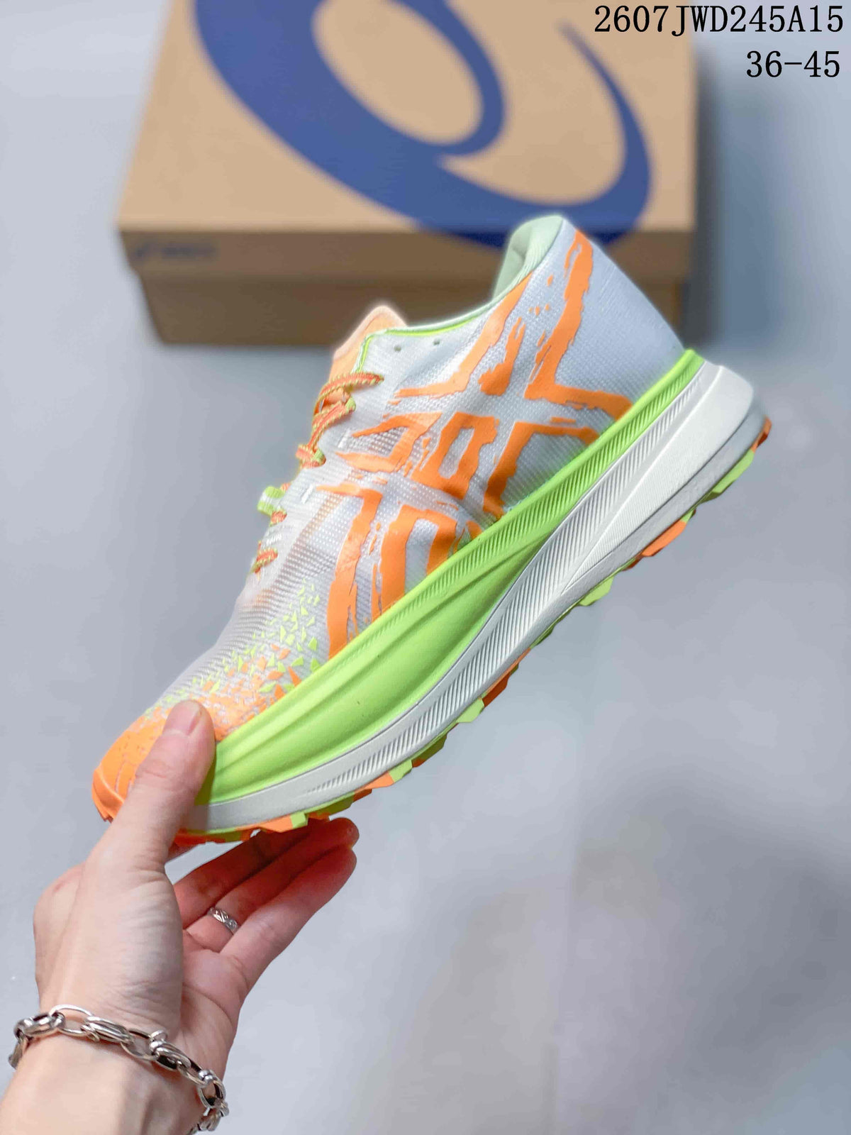 ASICS GEL-MAGIC SPEED 4 CP Sneakers in White Orange Lime - product image from the listing.