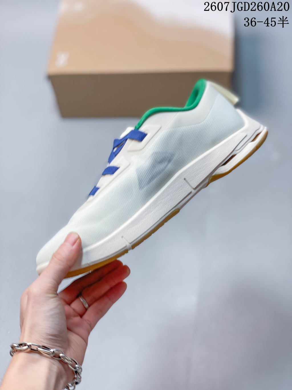 On Cloudnova Sneakers in White Blue Green 2607TGD260A20 - product image from the listing.