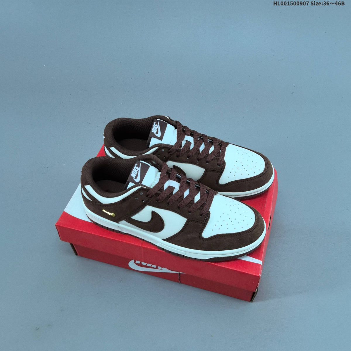 Brown and White Nike Dunk SB Low Sneakers - product image from the listing.
