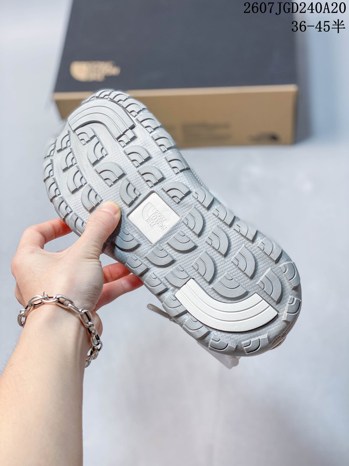 The North Face Cedar Measa Sandals in Light Gray 07JGD240A20 - product image from the listing.