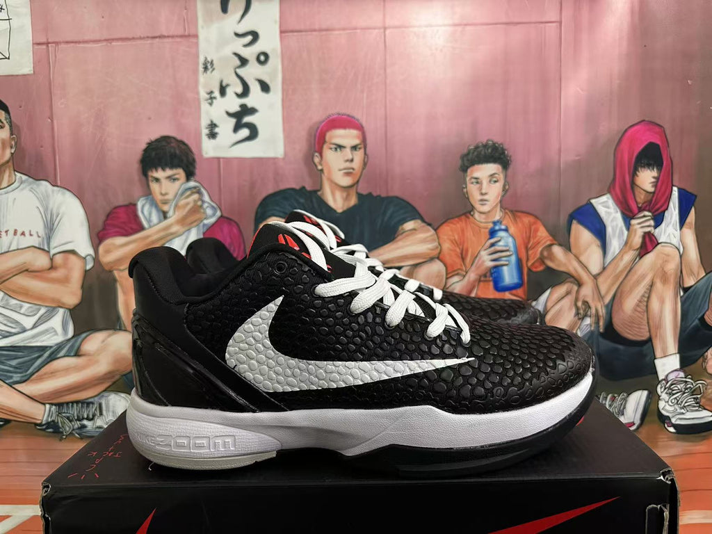 Nike Zoom Basketball Sneakers in Black White Red - product image from the listing.