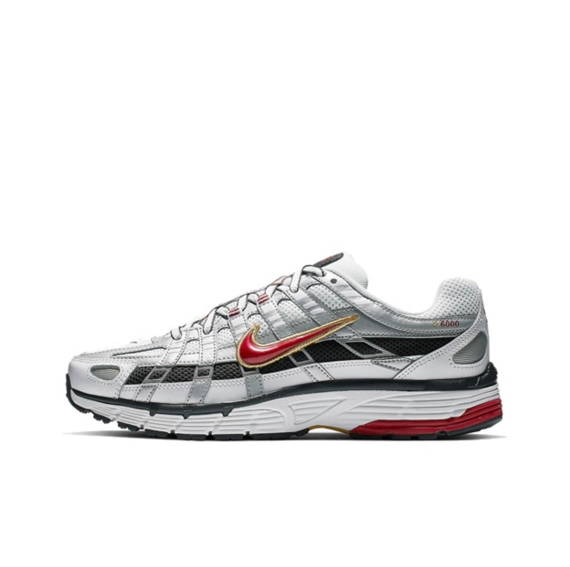 Nike P-6000 Sneakers in White Red BV1021-101 - product image from the listing.