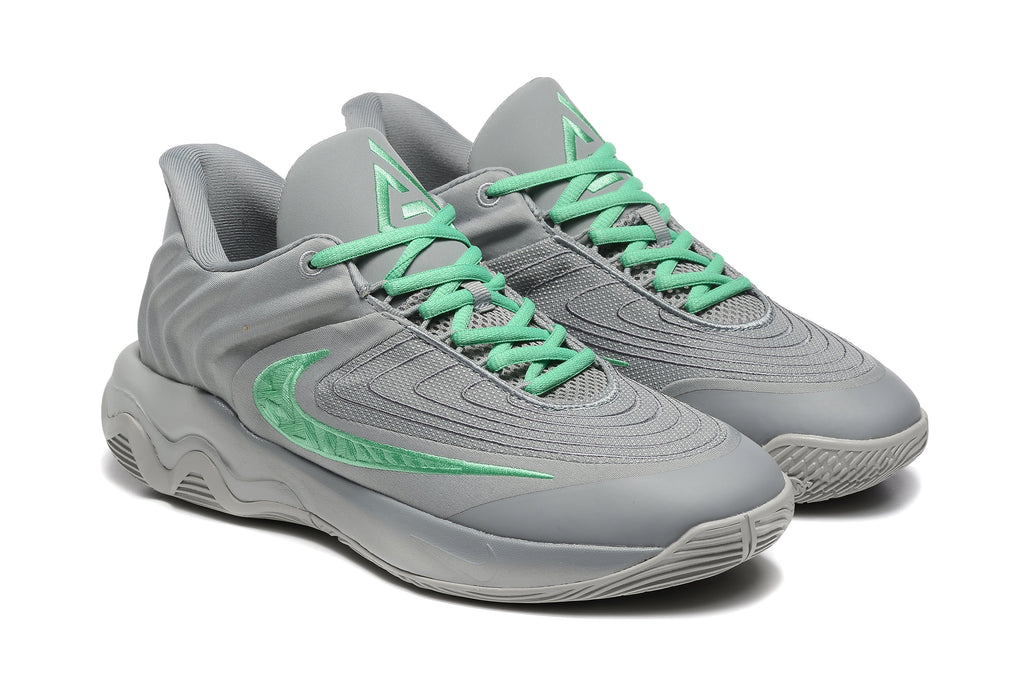 Nike 885-8 Basketball Sneakers in Gray Green - product image from the listing.