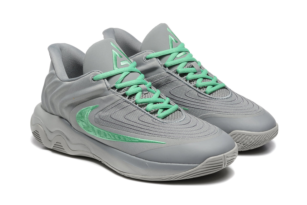 Nike 885-8 Basketball Sneakers in Gray Green - product image from the listing.