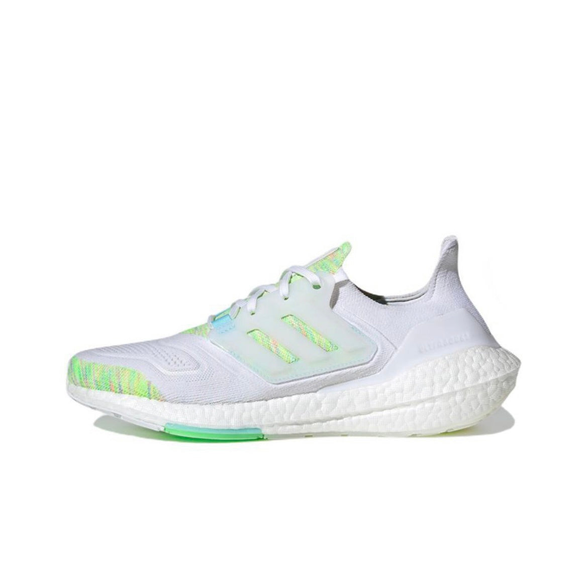 Adidas UltraBoost 22 GX5913 Running Sneakers in White Green - product image from the listing.