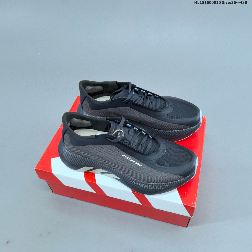 Adidas Hyperboost EDGE Running Sneakers in Black Gray KL1937 - product image from the listing.