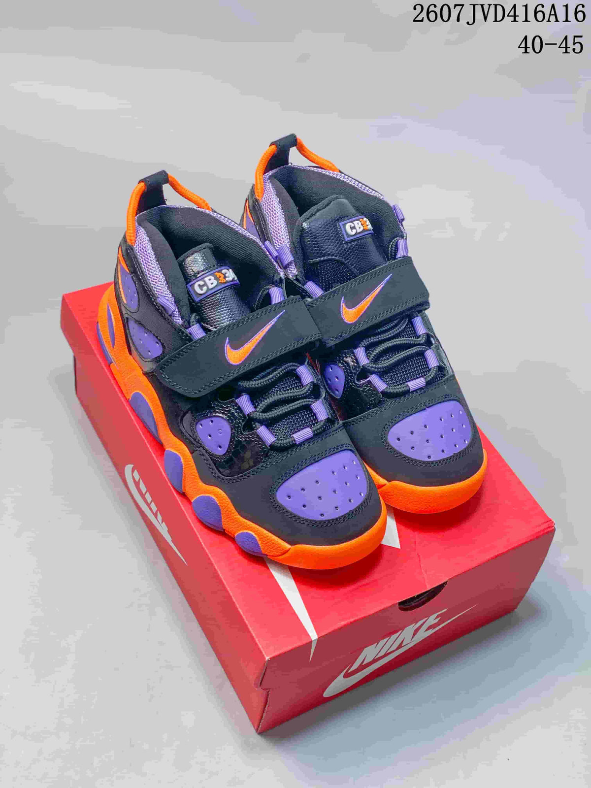 Nike Air Basketball Sneakers in Black Purple Orange 2607JVD416A16 - product image from the listing.