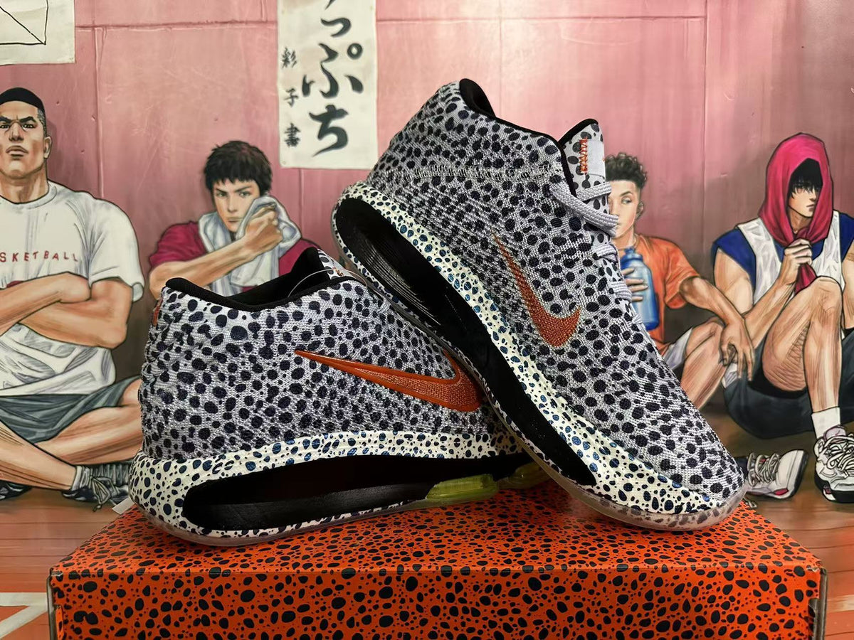 Nike Air Zoom Basketball Footwear in Black and White Spot Print - product image from the listing.