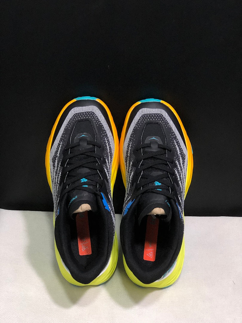 HOKA Speedgoat 5 Trail Running Shoes in Black Gray - product image from the listing.