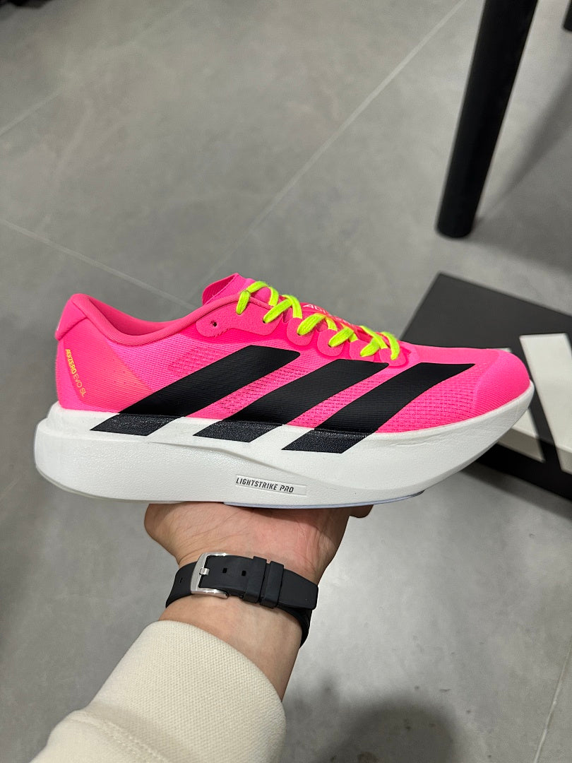 Adidas Adizero Lightstrike Pro Running Shoes in Pink - product image from the listing.