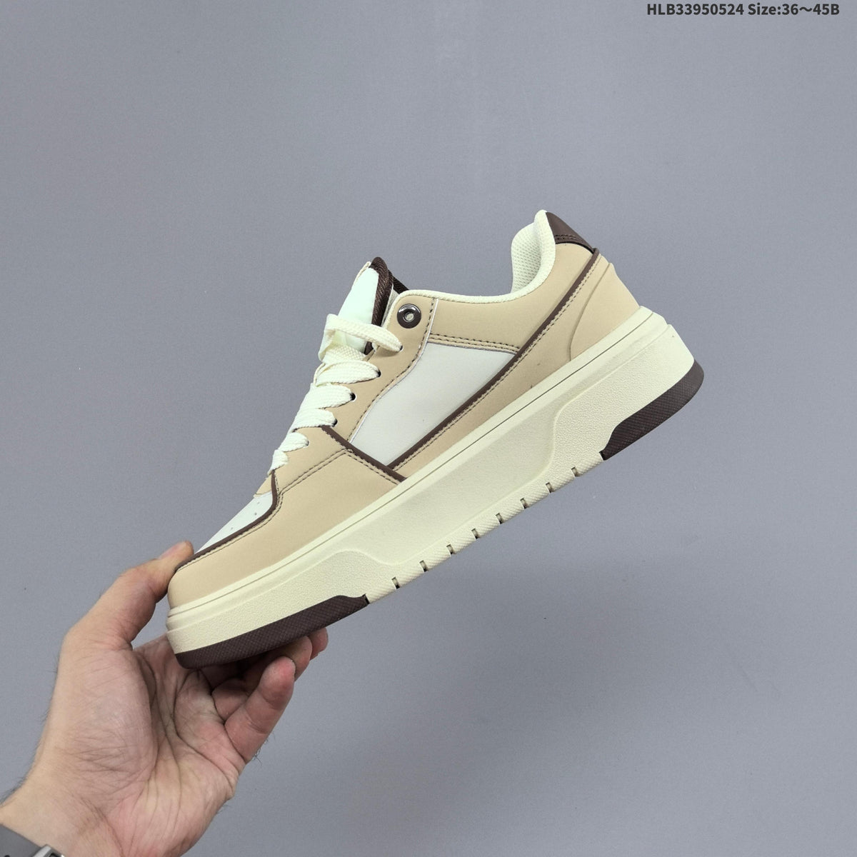 MLB Chunky Liner Low-Top Sneakers, in Beige and Cream - product image from the listing.
